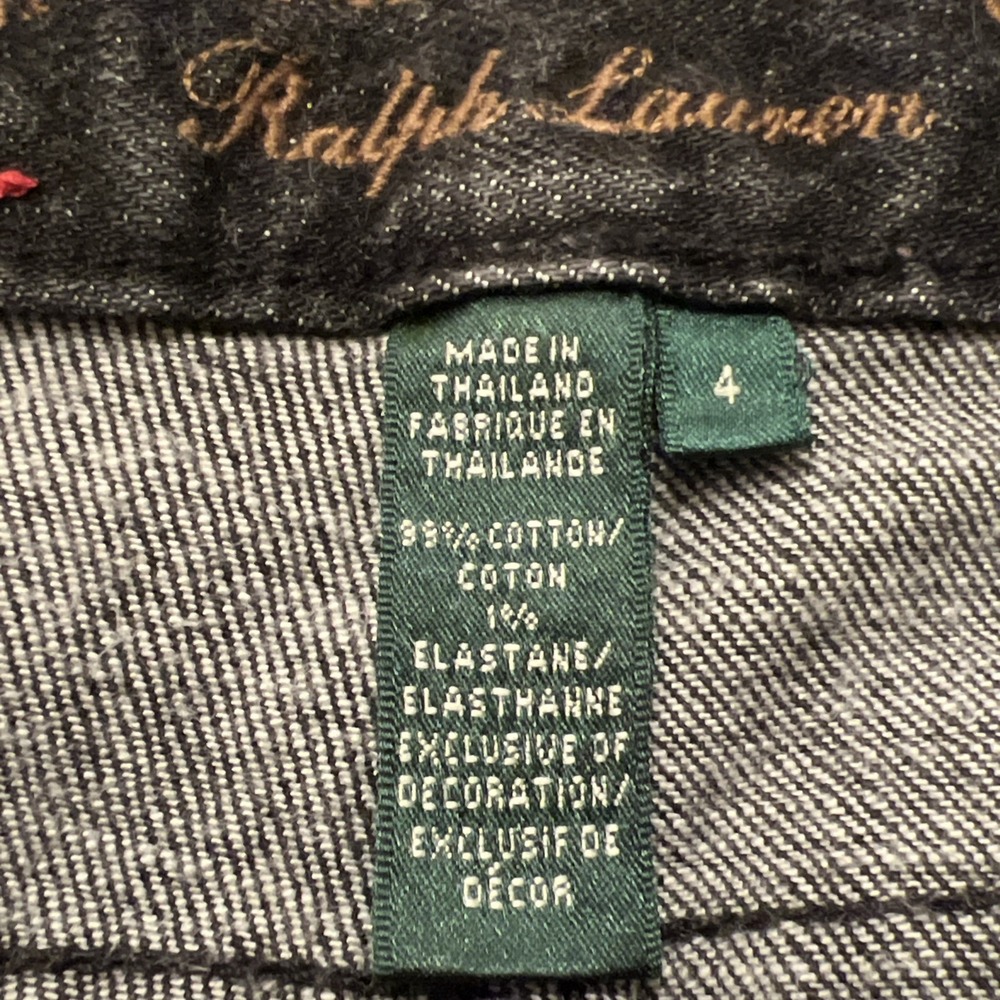 Ralph Lauren Classic Straight Jeans 4 Black Lauren Jeans Co. LRL Denim - Picture 5 of 16